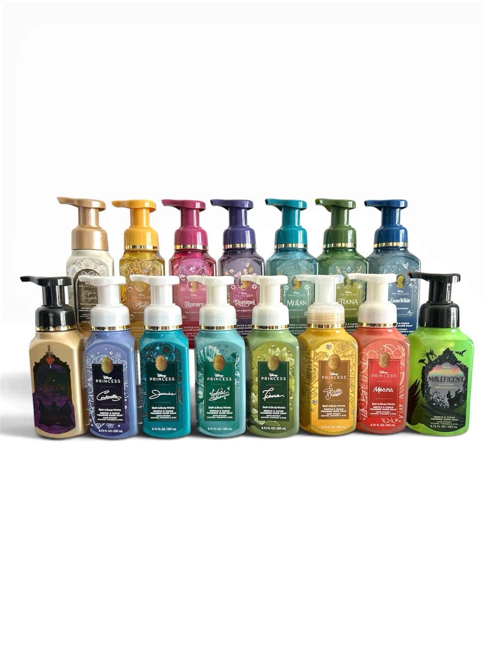 BATH & BODY WORKS Disney Princesses Gentle Foaming Hand Soaps Full Set Of 15 NEW